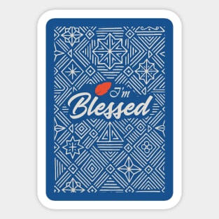 I am Blessed (Tie dye) Sticker